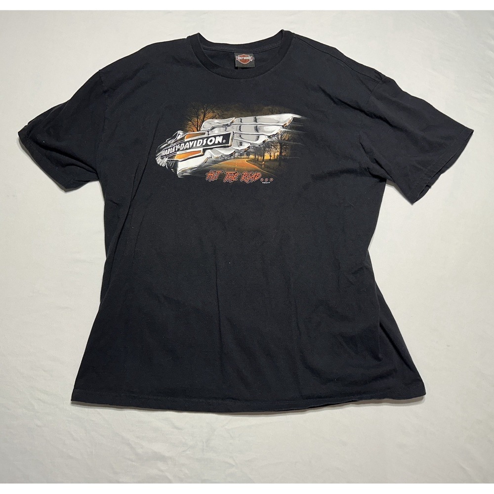 Harley-Davidson Tifton Georgia 2XL Hit The Road Graphic Black T-Shirt 2016